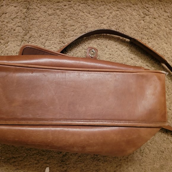 Vtg Coach 6457 British Tan Lexington Lap Top Work Bag - Picture 9 of 12